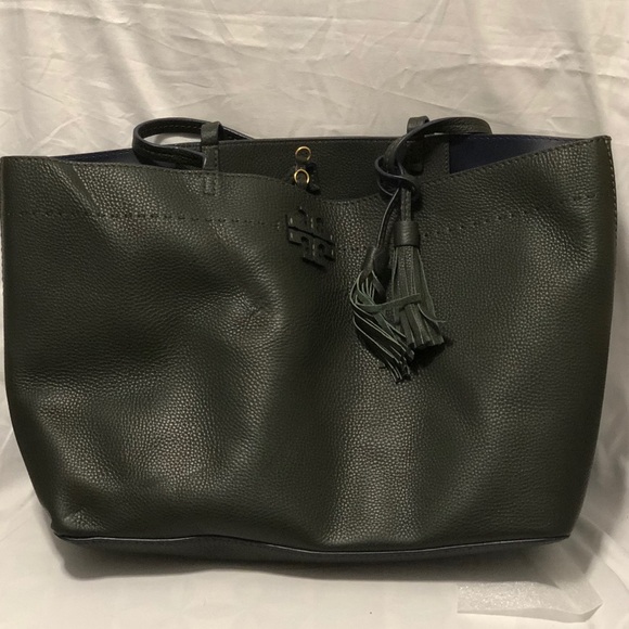 tory burch mcgraw tote green